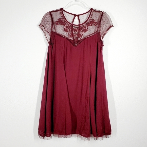 TRIXXI MESH EMBROIDERED DRESS - Picture 1 of 10